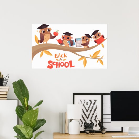 Terug naar schoolbezit poster (Thuiskantoor)