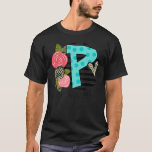 Terug naar schoolbloem en typografie kleuterschool t-shirt