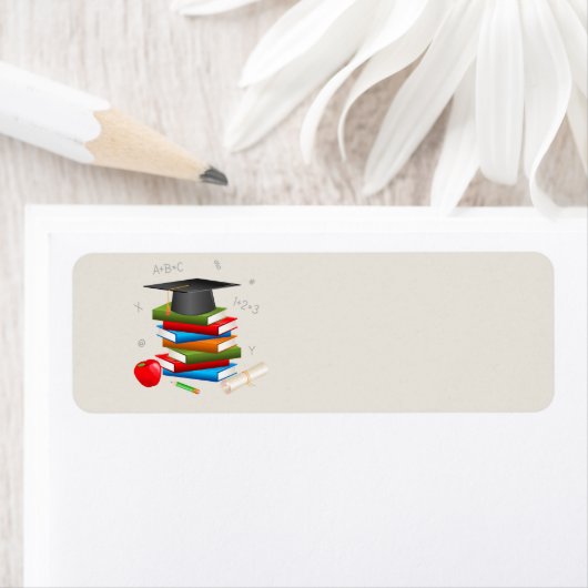 Terug naar schoolboeken etiket (Insitu)