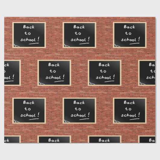 Terug naar schoolbord cadeaupapier (Vlak)