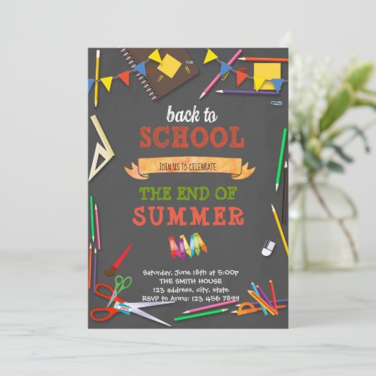 Terug naar schoolbord kaart (Staand voorkant)