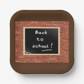 Terug naar schoolbord papieren bordje (Voorkant)