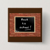 Terug naar schoolbord vierkante button 5,1 cm (Voorkant)