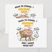 Terug naar schoolbrein – Oké, ik ga weg Save The Date (Voorkant / Achterkant)