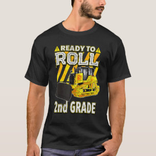 Terug naar schoolbulledozer klaar om 2e graad te r t-shirt