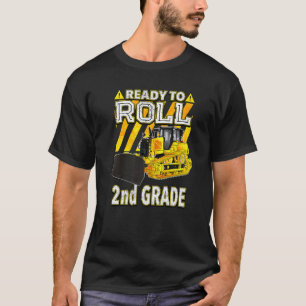 Terug naar schoolbulledozer klaar om 2e graad te r t-shirt