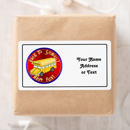 Terug naar schoolbus etiket (Insitu)