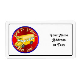 Terug naar schoolbus etiket