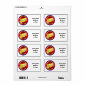 Terug naar schoolbus etiket (Full Sheet)