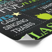 TERUG NAAR SCHOOLCHART POSTER (Hoek)