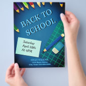 Terug naar schoolcursussen flyer (Hand)