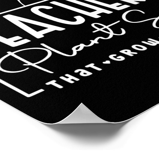 Terug naar schooldocenten Plant zaaigoed dat groei Poster (Hoek)