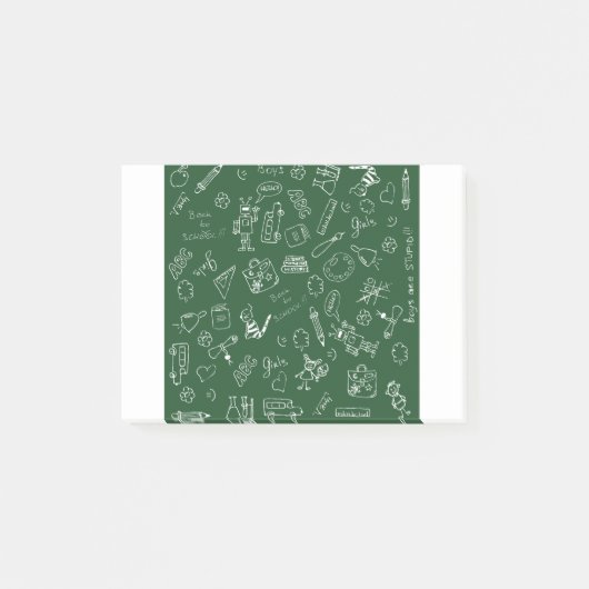 terug naar schooldoedels post-it® notes (Voorkant)