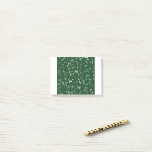 terug naar schooldoedels post-it® notes (Op bureau)