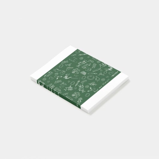 terug naar schooldoedels post-it® notes (Schuin)