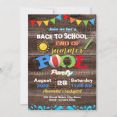 Terug naar schooleinde zomerpool kaart (Voorkant)