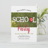 Terug naar schoolfeest 2 Uitnodiging (Staand voorkant)