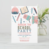 Terug naar schoolfeest Briefpapier Fun Pink Kaart (Staand voorkant)