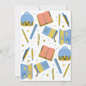 Terug naar schoolfeest Briefpapier leuke uitnodigi Kaart (Achterkant)