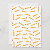 Terug naar schoolfeest Briefpapier potloden uitnod Kaart (Achterkant)