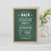 Terug naar Schoolfeest Chalk Green Kaart (Staand voorkant)