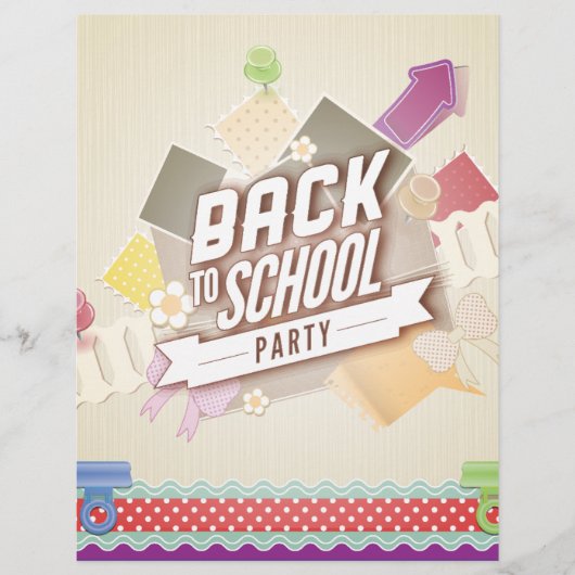 Terug naar schoolfeest flyer (Voorkant)