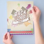 Terug naar schoolfeest flyer (Hand)