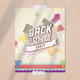 Terug naar schoolfeest flyer