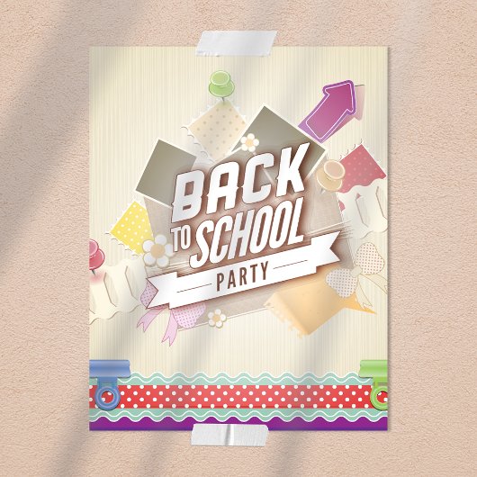 Terug naar schoolfeest flyer