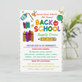 Terug naar schoolfeest kaart (Staand voorkant)