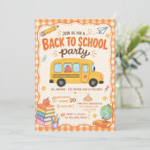 Terug naar schoolfeest kaart (Staand voorkant)