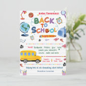 Terug naar schoolfeest kaart (Staand voorkant)