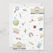 Terug naar schoolfeest kaart (Achterkant)