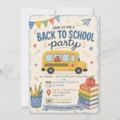 Terug naar schoolfeest kaart (Voorkant)