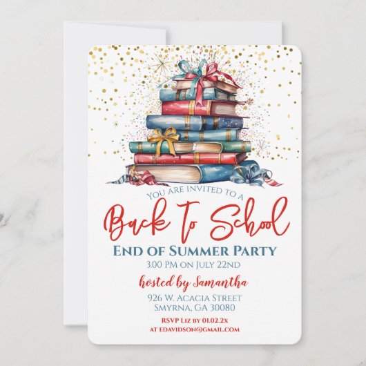 Terug naar schoolfeest kaart (Voorkant)