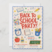 Terug naar schoolfeest kaart (Voorkant)