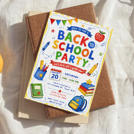 Terug naar schoolfeest kaart