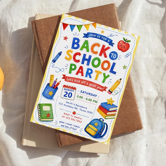 Terug naar schoolfeest kaart