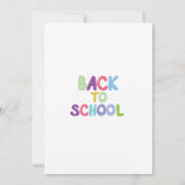 Terug naar schoolfeest kaart (Achterkant)