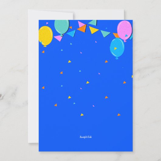 Terug naar schoolfeest kaart (Achterkant)