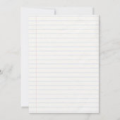 Terug naar schoolfeest kaart (Achterkant)