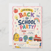 Terug naar schoolfeest  kaart (Voorkant)