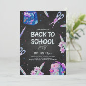 Terug naar schoolfeest kaart (Staand voorkant)