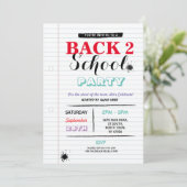 Terug naar schoolfeest Notitiedocument vun inkt ui Kaart (Staand voorkant)