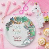 Terug naar schoolfeest papieren bordje (Feest)