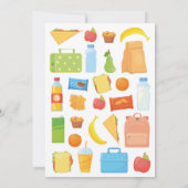 Terug naar schoolfeest Picknick voor school Kaart (Achterkant)