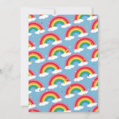 Terug naar schoolfeest Rainbow Invite Kaart (Achterkant)
