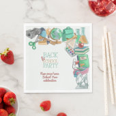 Terug naar schoolfeest servet (Insitu)