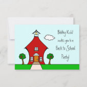 Terug naar schoolfeest Uitnodigen Kaart (Voorkant)