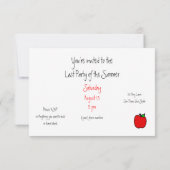 Terug naar schoolfeest Uitnodigen Kaart (Achterkant)